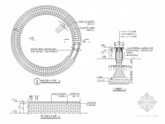 [天津]工业新建厂区绿化景观施工图-座椅详图