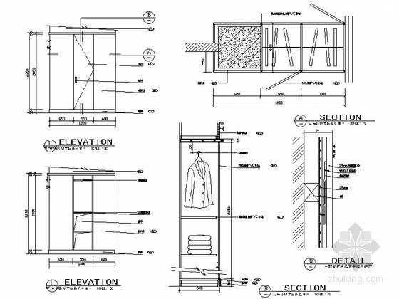 成套柜装饰造型节点详图CAD图块下载- 