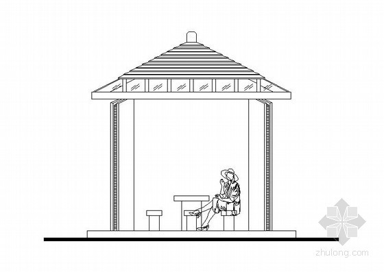 景观四角亭资料下载-木质四角亭施工详图