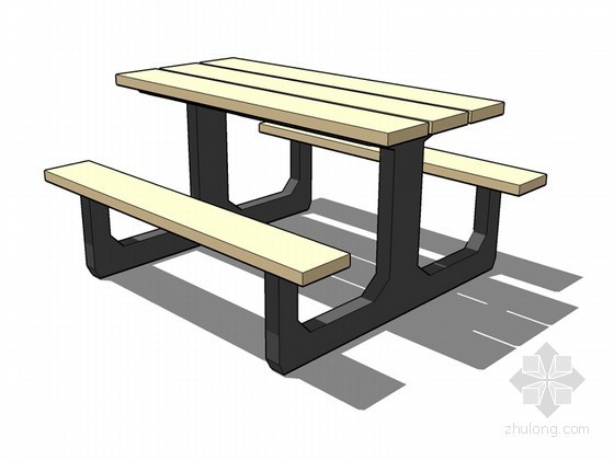 休闲桌椅下载资料下载-户外休闲椅SketchUp模型下载