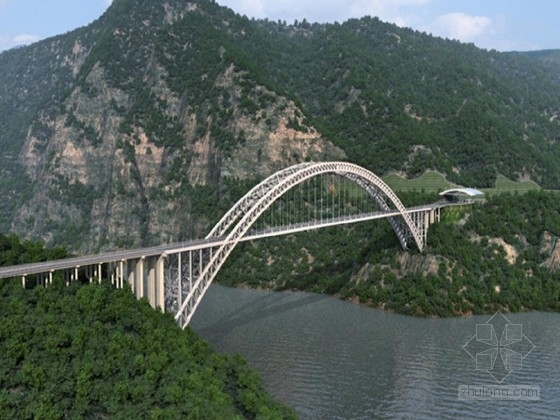 变高钢桁架桥资料下载-[湖北]主跨519m全推力中承式钢箱桁架拱桥两阶段施工图设计531页（无铰拱）