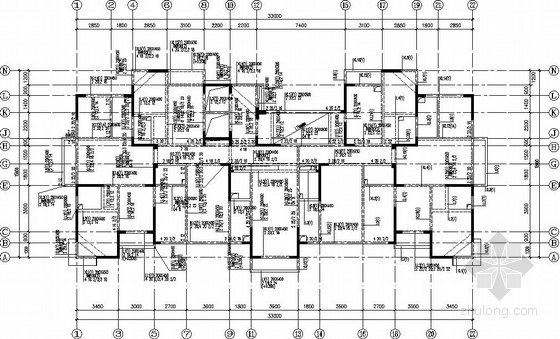 33层住宅施工图纸资料下载-33层剪力墙住宅结构施工图(带计算书)