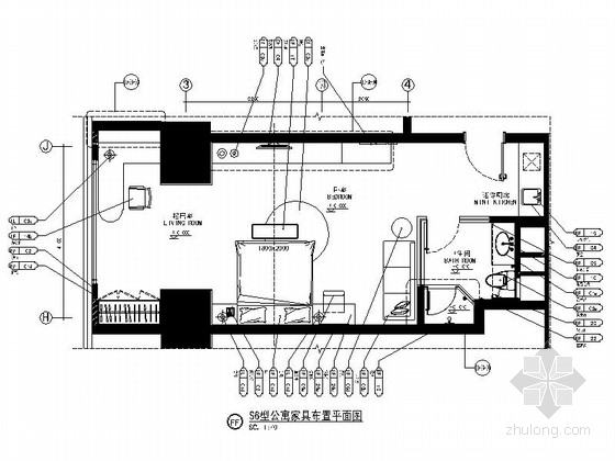 精装修装修示意图资料下载-[重庆]国际大厦公寓现代精装样板房装修图（含示意图）