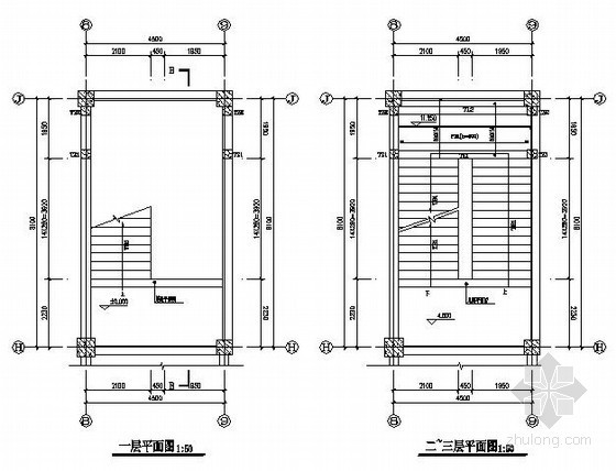 桁架结构风雨操场资料下载-框架结构食堂风雨操场楼梯节点构造详图
