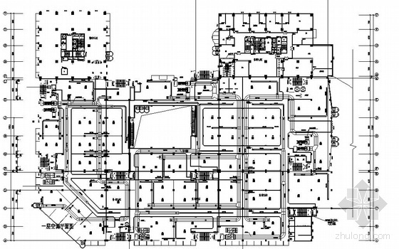 校园中心广场设计图资料下载-某中心广场通风空调平面图