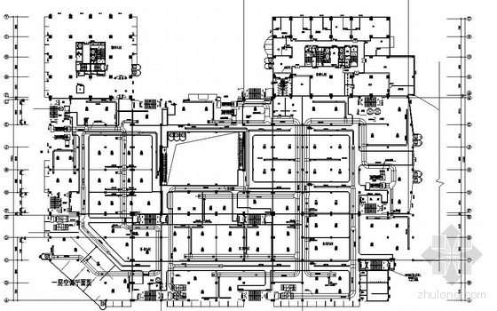 家装空调通风平面图资料下载-某中心广场通风空调平面图