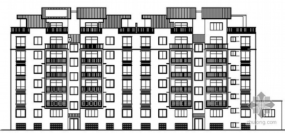 多层地下车库建筑施工图资料下载-[南溪县]某六层住宅楼建筑施工图（带半地下车库）