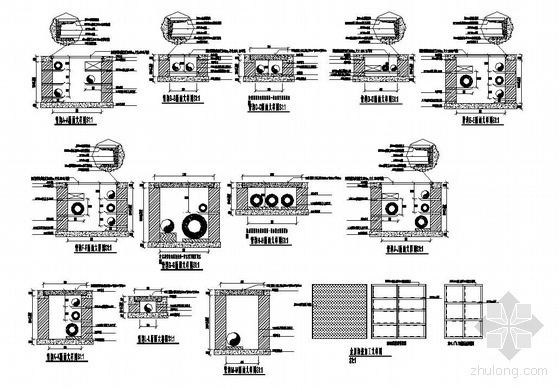 管沟及盖板的图集资料下载-综合管沟施工详图