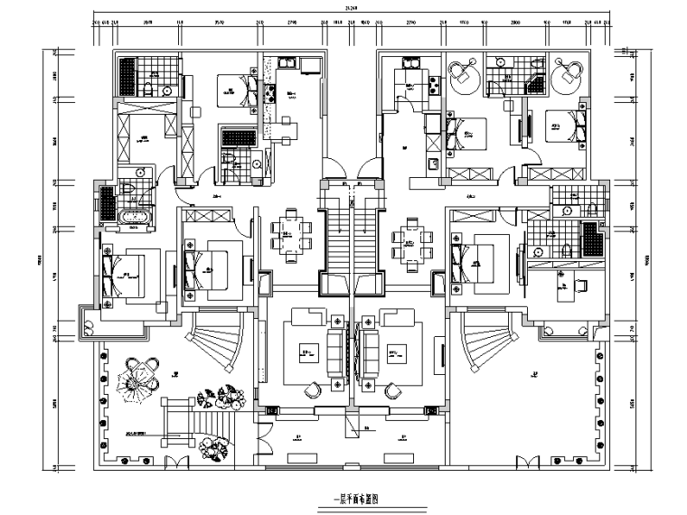 住宅施工图带效果图资料下载-[江苏]现代简约500平米别墅设计施工图（附效果图）