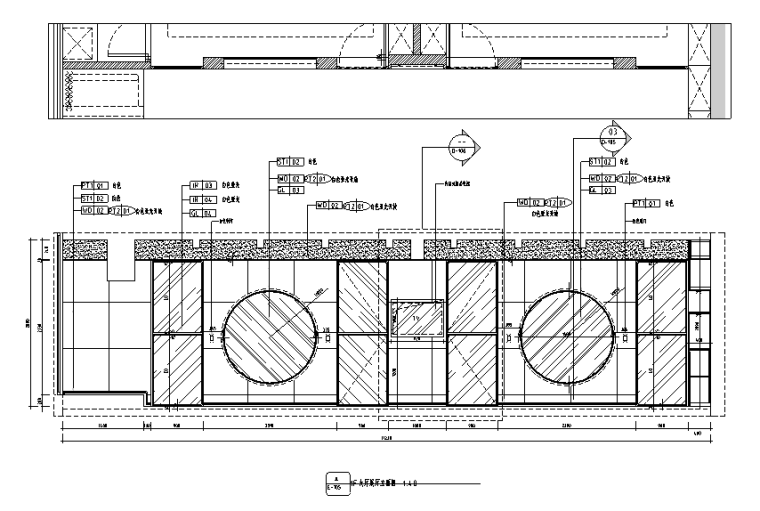 [新疆]360平米璞玉展厅设计施工图（附效果图）-大厅展厅立面图