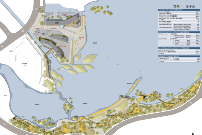 [浙江]“中国式”现代本土多元化滨水广场景观设计方案-景观总平面图