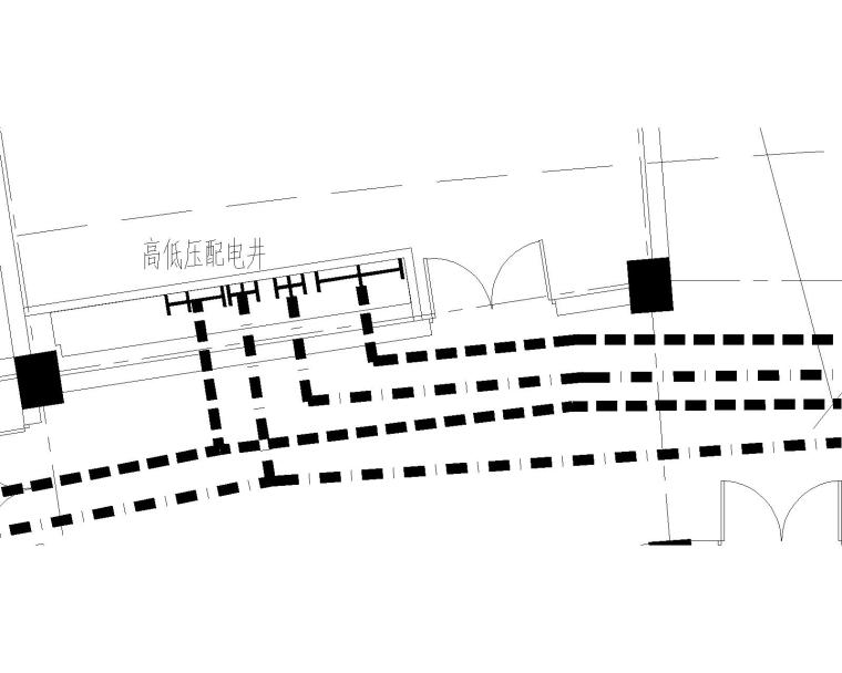 [浙江]金华职业技术学院图书信息中心电气初步设计-地上一层主干线平面图