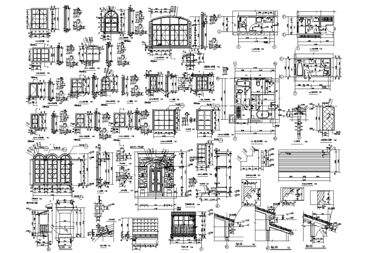 别墅建筑施工图含大样-别墅施工图含大样图