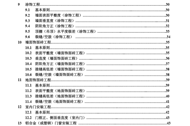 招商地产产品质量实测实量操作指引（共51页）-目录3