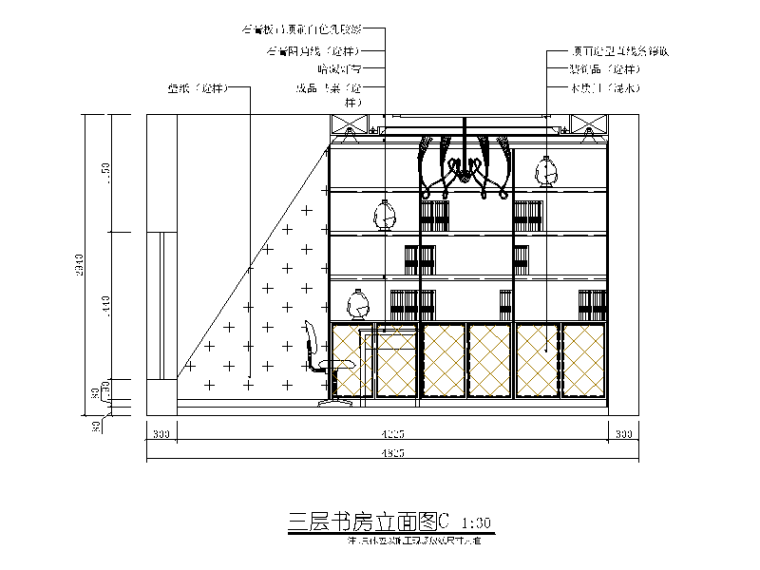 整套别墅样板房设计CAD施工图（含效果图）立面图