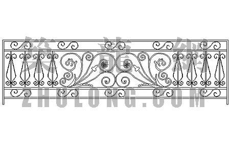 桥梁铁艺栏杆施工图资料下载-铁艺栏杆3
