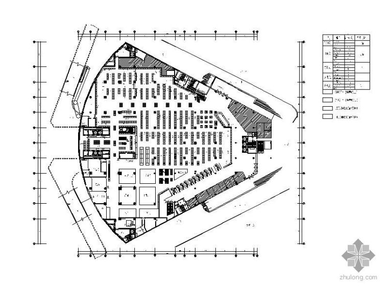 大型超市CAD施工图资料下载-某大型超市平面图