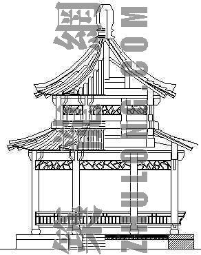 中国古建筑建筑施工图资料下载-古建筑凉亭施工图