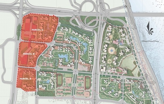 商业圈建筑资料下载-[重庆]现代高档商业圈概念性总体景观与建筑规划设计方案