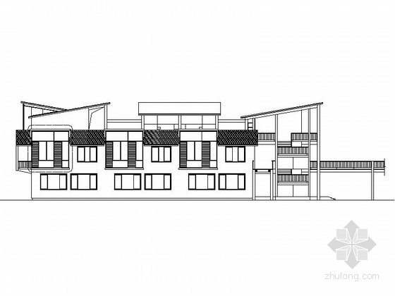 3层教学楼CAD图资料下载-[浙江]3层现代风格教学楼建筑方案图