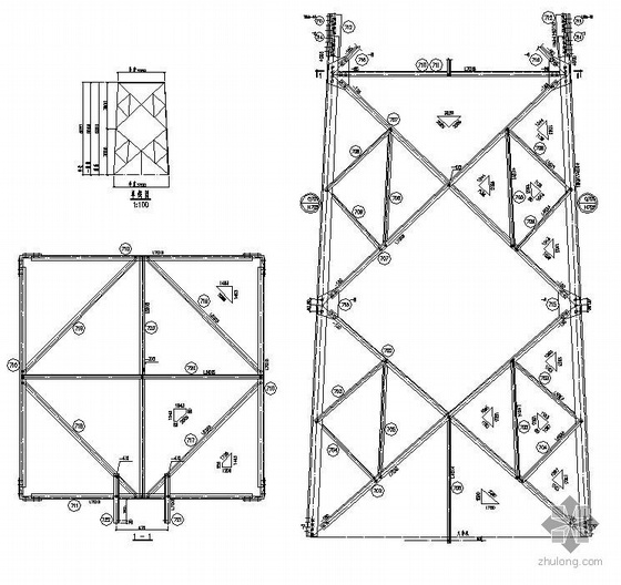 某60米高通讯铁塔结构图纸-4