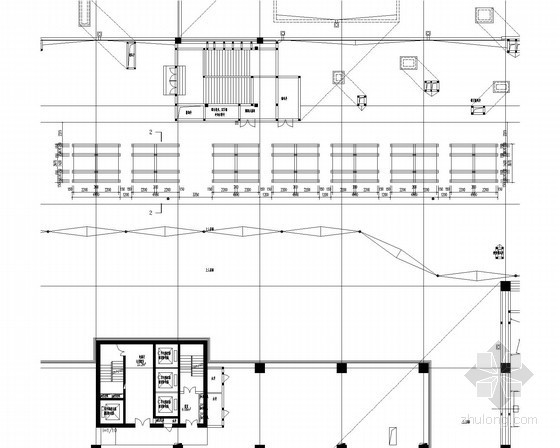 [北京]商业综合楼暖通空调通风系统设计施工图（著名院作品）-冷却塔基础平面图 