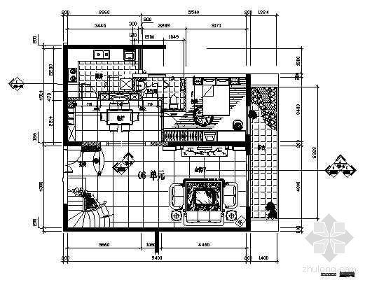 楼中楼住宅装修设计图资料下载-某样品房楼中楼户型施工图