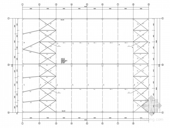轻钢结构冷库施工图资料下载-钢桁架冷库加工场结构施工图(2013年8月制图)