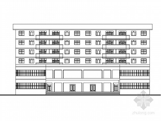 六层一梯三户施工图资料下载-[北京]上地信息产业基地六层商住楼建筑施工图