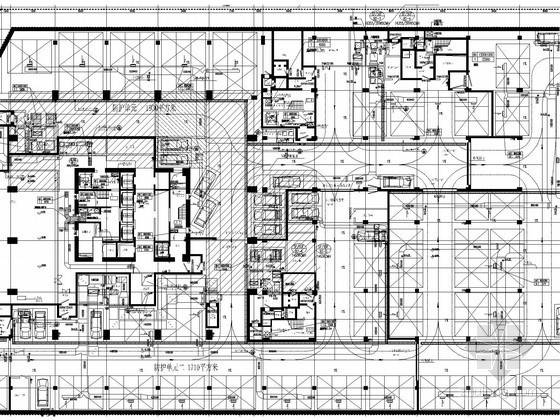 [浙江]行政商业办公楼空调通风及防排烟系统设计施工图（风冷热泵机组 多联式空调系统）-消防平面图 