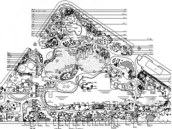校园景观绿化设计dwg资料下载-某地滨海公园景观绿化施工图