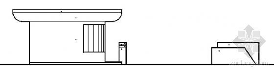 砖混门卫室图纸资料下载-某B型门卫室建筑方案图