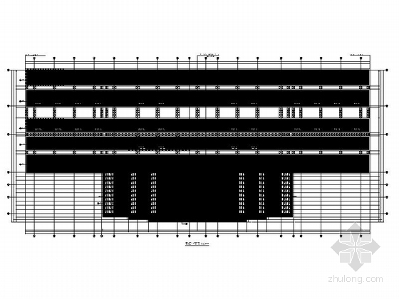 [湖南]三层古典风格市级中型火车站建筑施工图-三层古典风格市级中型火车站建筑平面图