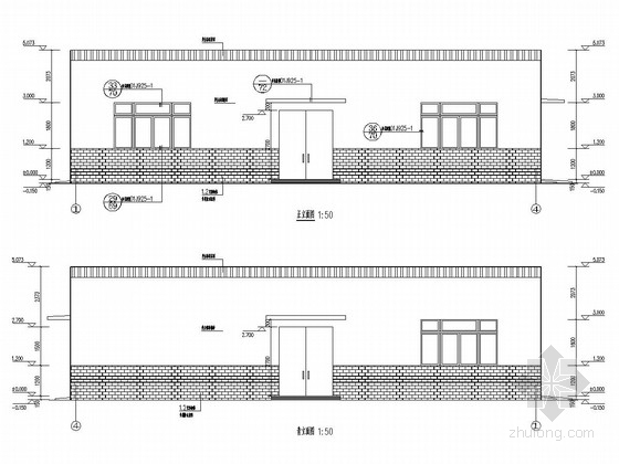 钢锚梁结构图资料下载-15米跨轻型门式刚架厂房结构图（含建筑图）
