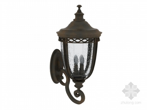 古典灯具su模型资料下载-欧式古典壁灯3D模型下载