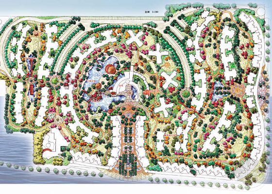 深圳大冲旧城改造概念性资料下载-深圳花园小区景观概念性设计方案
