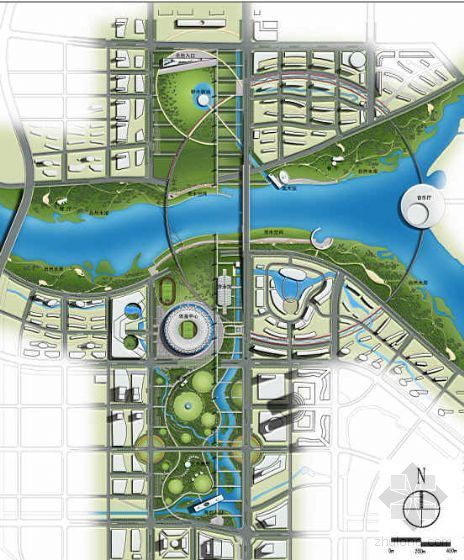 带状水生滨河公园资料下载-[佛山]中央公园及滨河公园规划设计