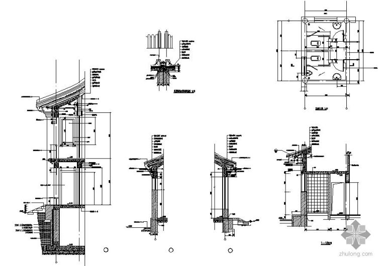 [北京]某四合院建筑施工图（经典仿古建筑）-常用檐口外墙图_1