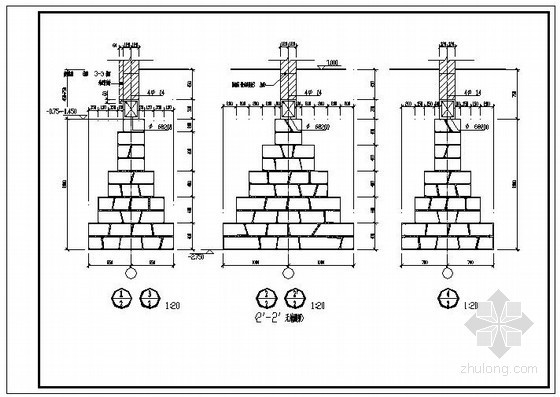 砖砌楼梯扶手构造详图资料下载-某砖条形基础节点构造详图