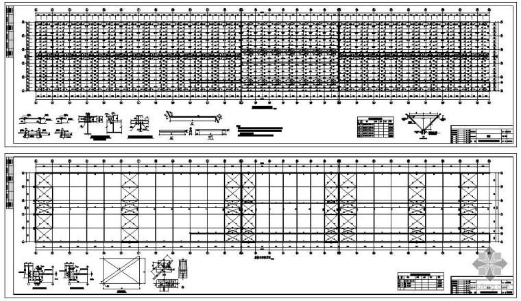 30米跨混凝土资料下载-某厂房30米高低跨结构设计图