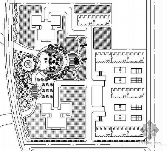 居住区绿地设计图片资料下载-[吉林]某居住区组团绿地规划设计