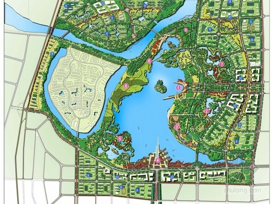 湿地公园景观设计规划研究资料下载-[湖南]滨湖生态公园及周边控制区域规划设计方案