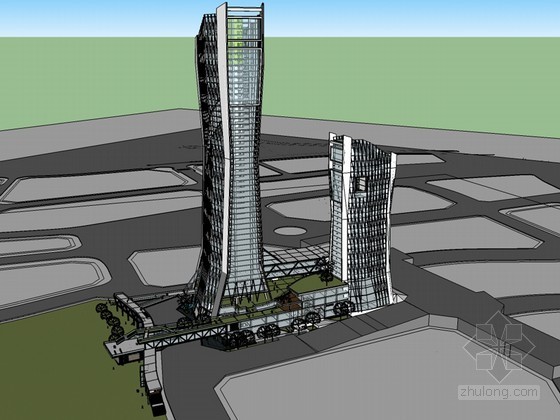 下载sketchup模型资料下载-城市大厦SketchUp模型下载