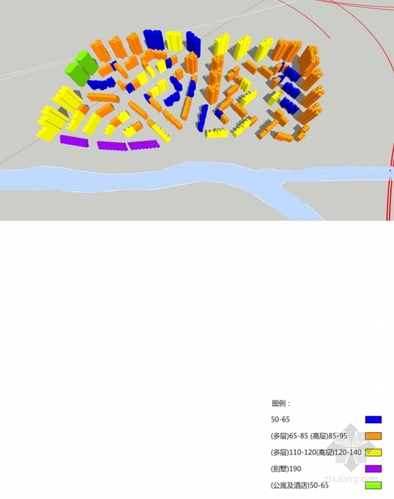 [四川]林盘式高层住宅小区建筑规划设计方案文本（知名建筑设计院）-林盘式高层住宅小区建筑规划分析图