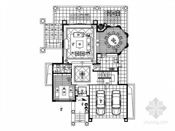 现代简约格别墅资料下载-[南京]温馨简约二层小别墅装修设计CAD施工图（含物料明细表）