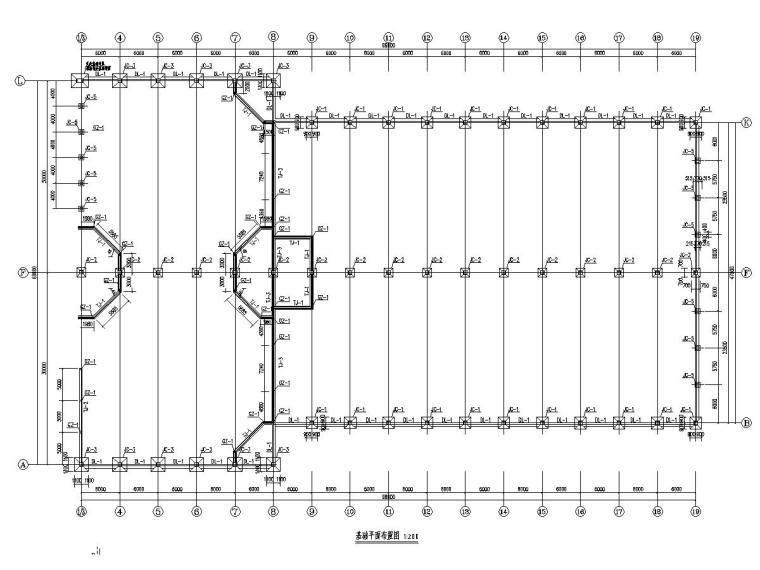 15米跨轻钢屋面资料下载-47及60米跨轻钢结构农场结构图