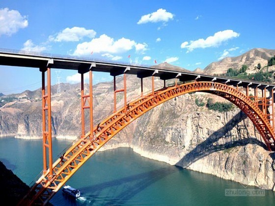180m上承式拱桥资料下载-[PPT]主跨180m上承式钢管混凝土拱桥创优资料（黄河大桥）