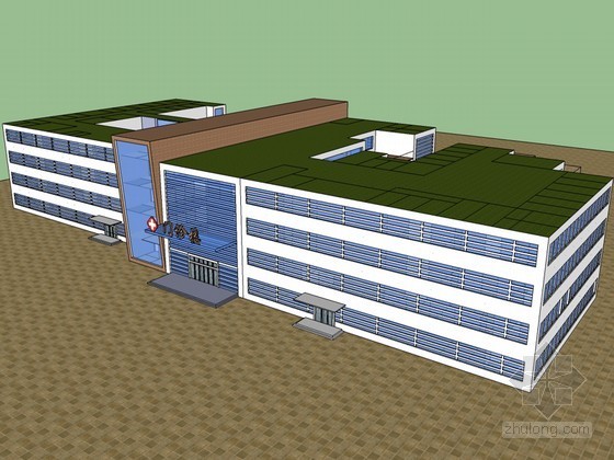 医院门诊建筑毕业设计资料下载-医院门诊楼SketchUp模型下载