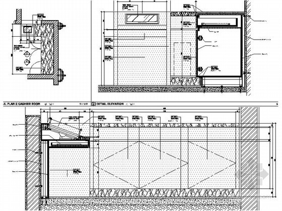 现代装修橱柜资料下载-现代海鲜餐厅橱柜节点详图CAD图块下载