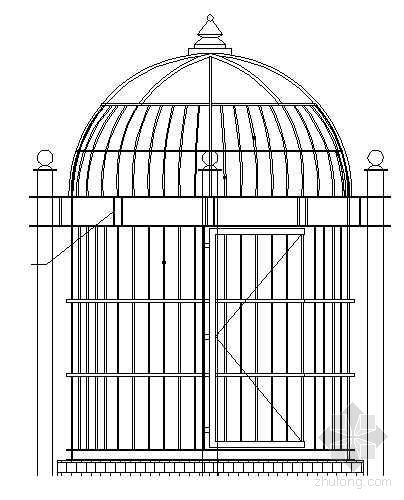 童趣建筑小品资料下载-景观鸟笼的大样图